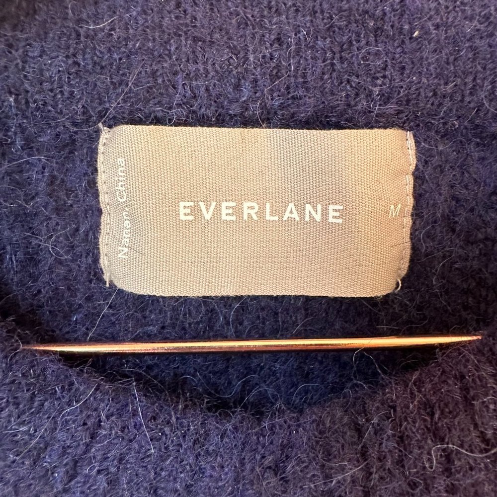 Everlane The Alpaca Crew - Heathered Cobalt - Picture 4 of 10